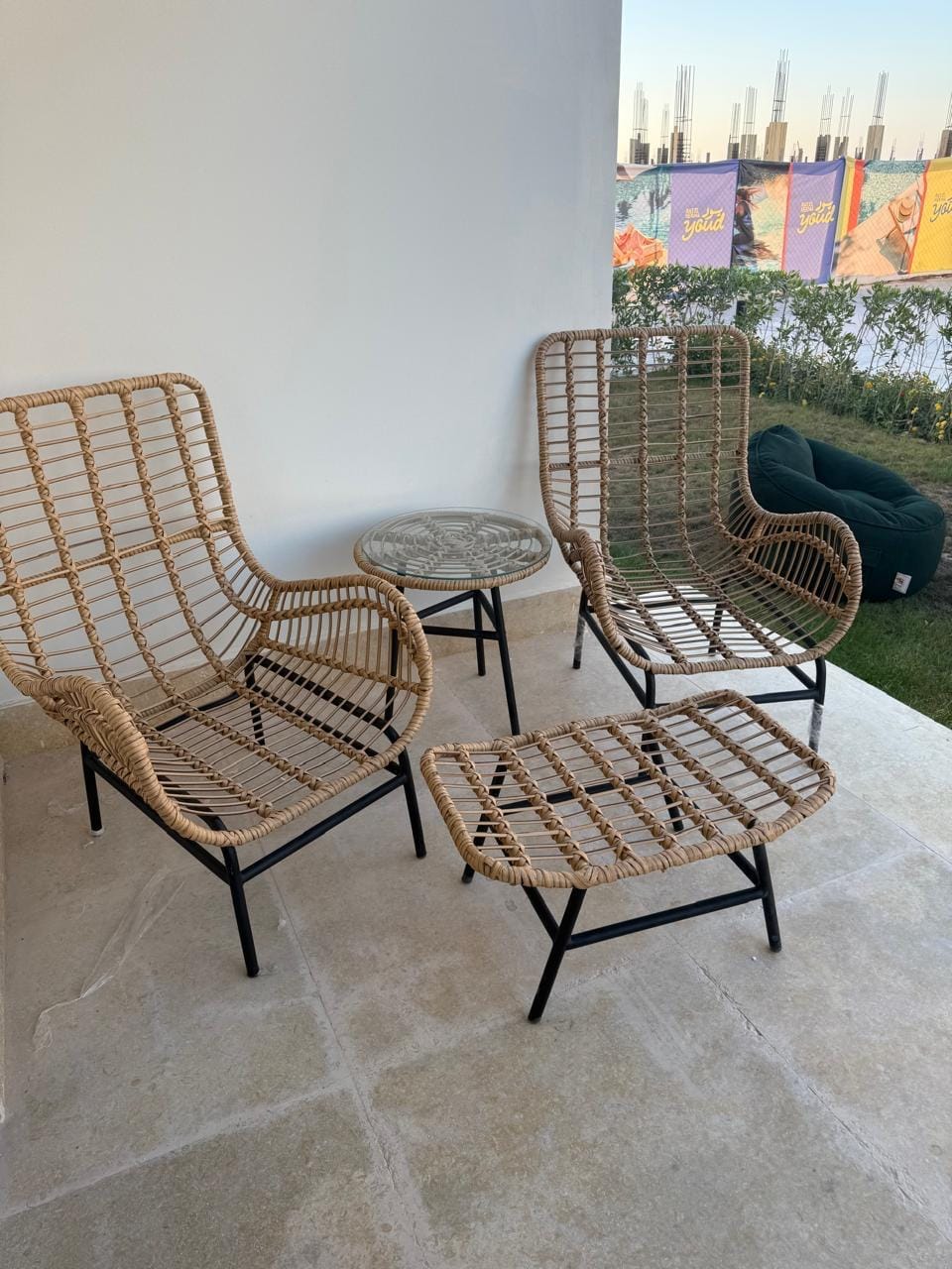 Customer photo review of طقم ميجو رتان 2 كرسي وترابيزه بوف