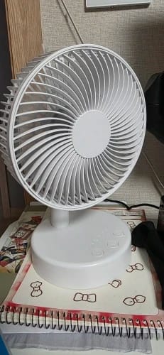 Customer photo review of 3600mAh USB Rechargeable Desk Fan with Four Speeds