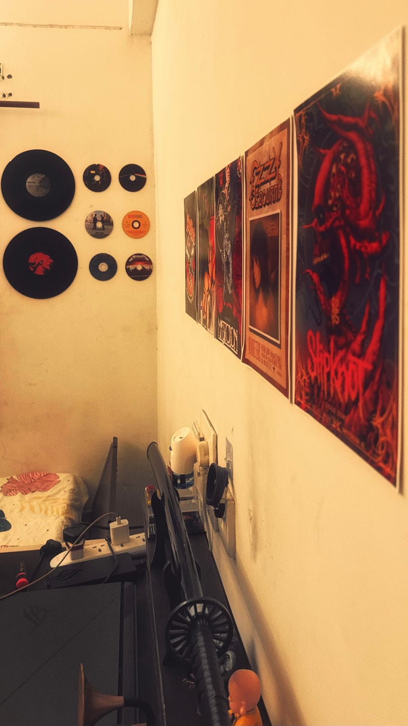 Customer photo review of MUSIC CD DECOR SET - ROCK