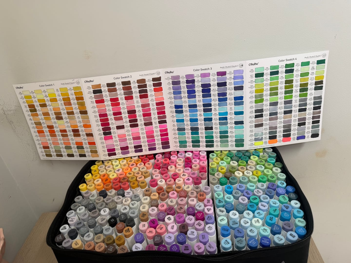 Customer photo review of Ohuhu Honolulu Brush Markers - Large Set