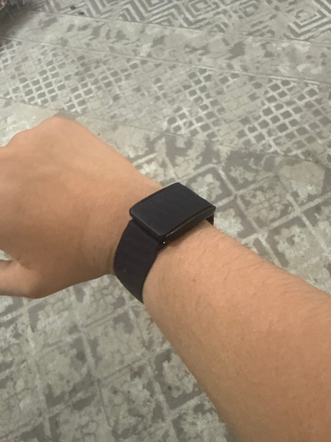 Customer photo review of Black edition Whoop Silicone bands