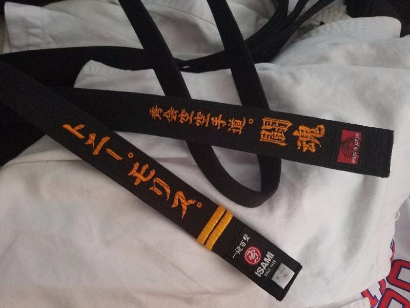 Customer photo review of Isami Karate Black Belt Premium