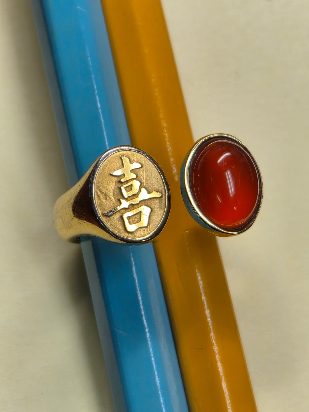 Customer photo review of Happiness Carnelian Ring