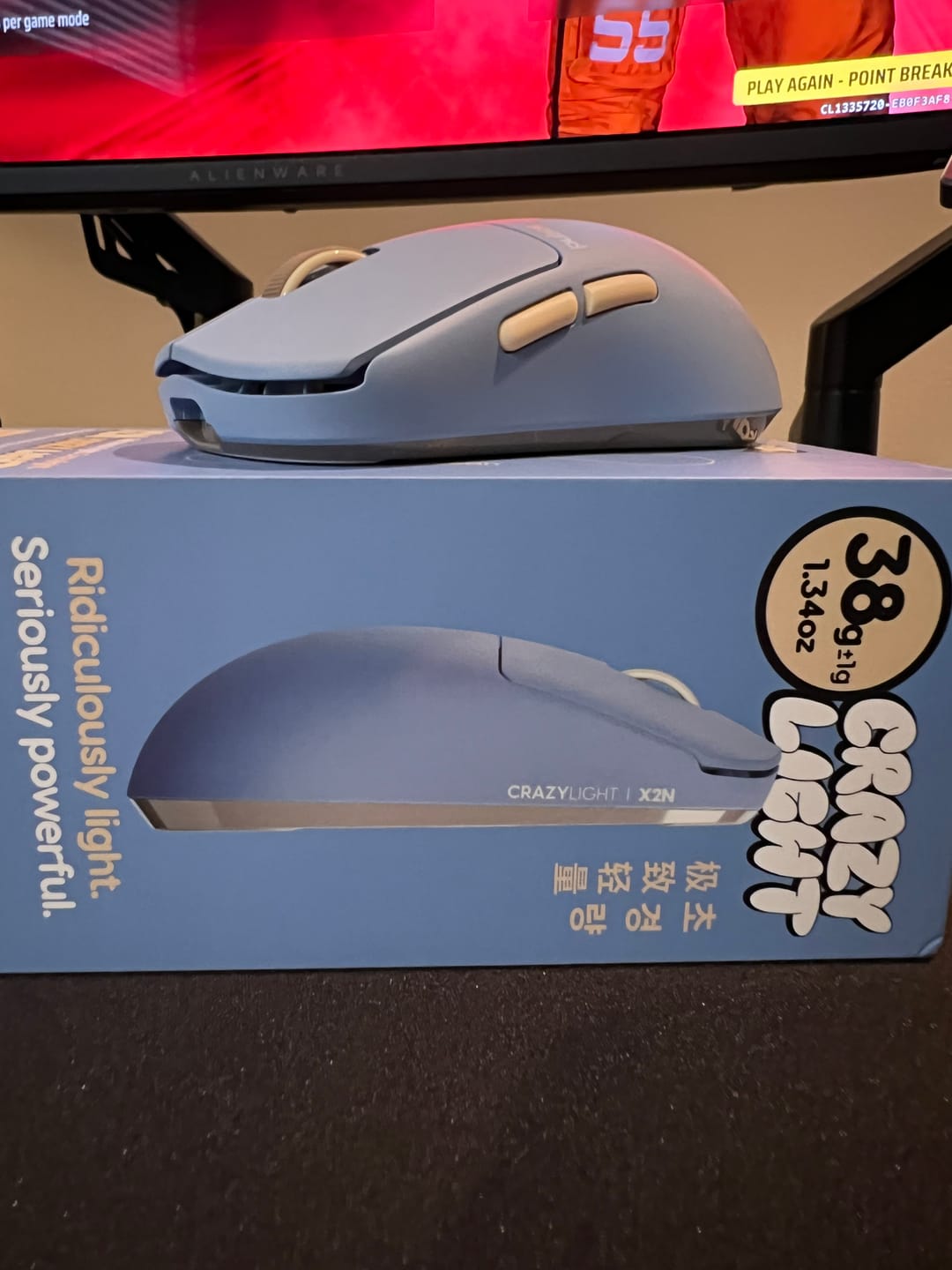 Customer photo review of Pulsar X2N Crazylight Gaming Mouse - Mini