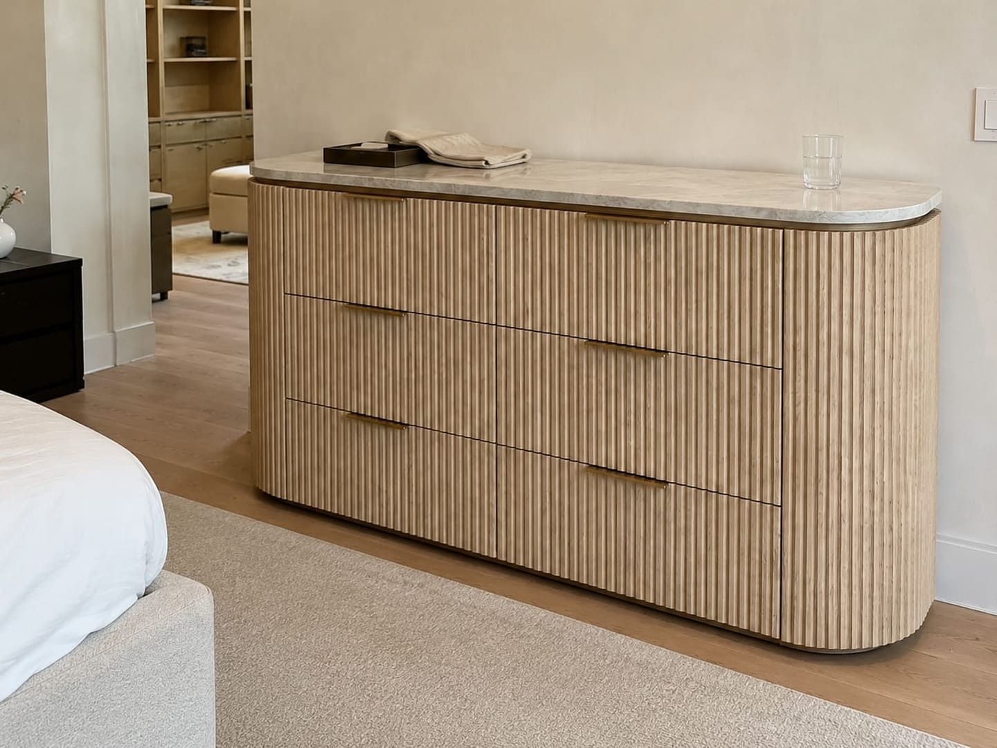 Customer photo review of Solenne Emperador Drawer Dresser