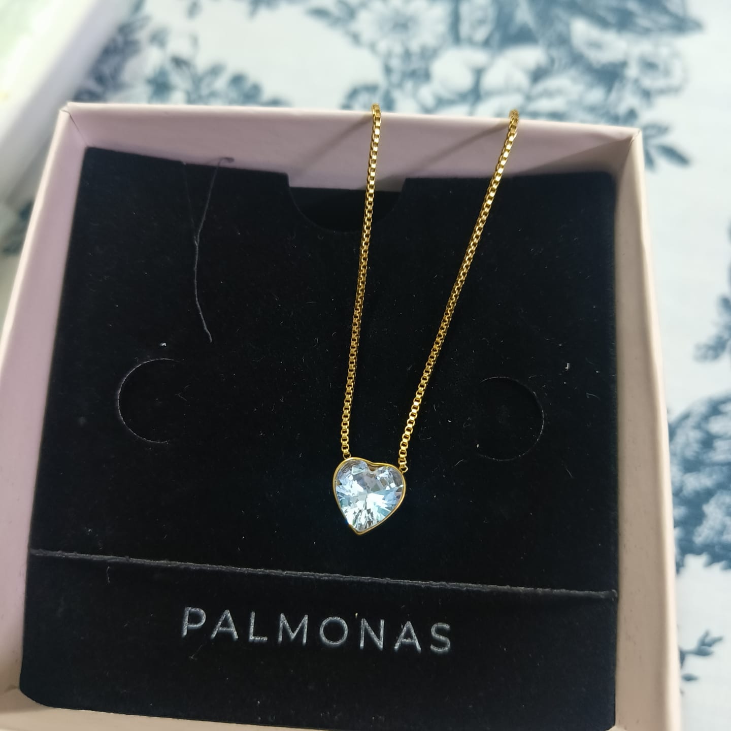 Customer photo review of Celestial Spark Heart Necklace