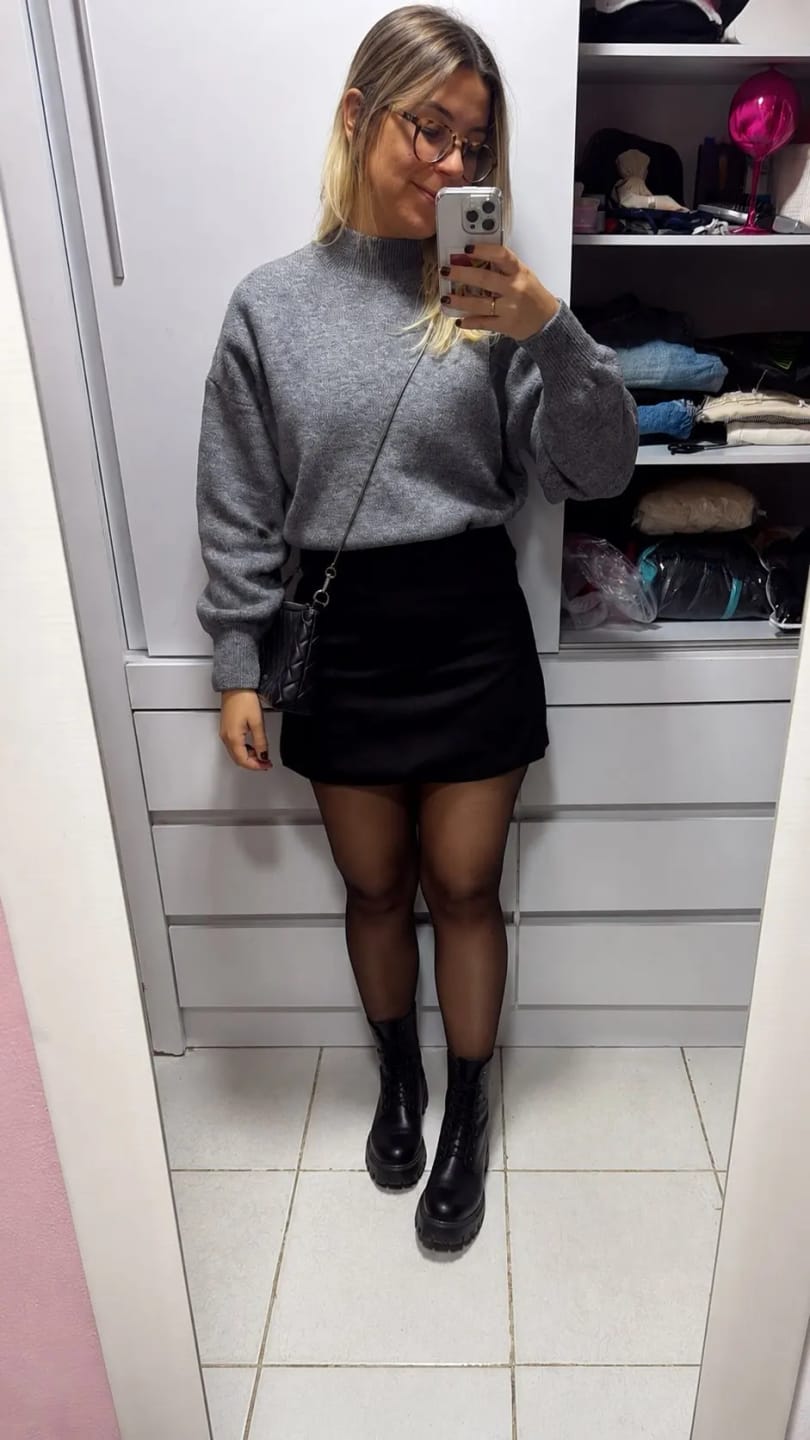 Customer photo review of Tailored High-Waisted Skort