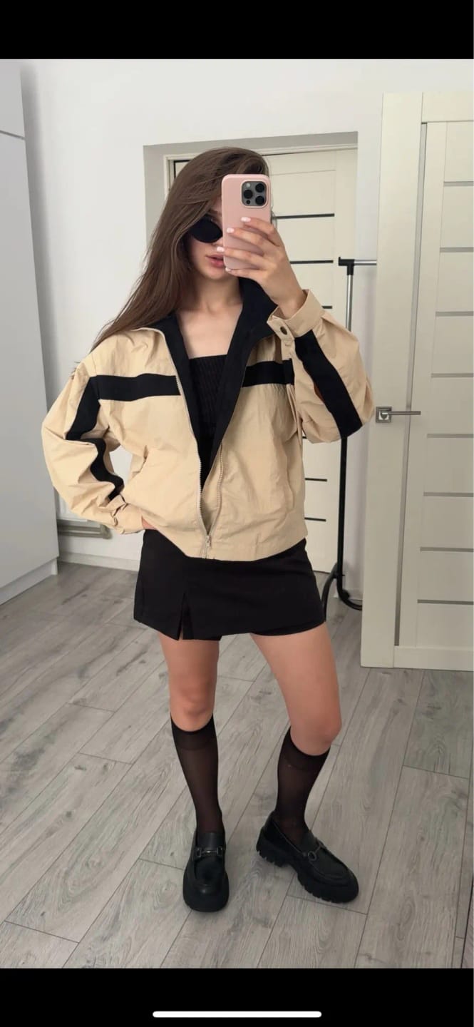 Customer photo review of Amanda Vintage Bomber Jacket