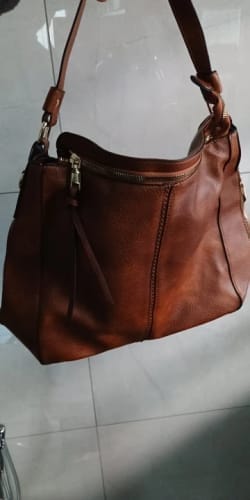 Customer photo review of Luxury Leather Hobo Anti-Theft Handbag + FREE Pouch Wallet