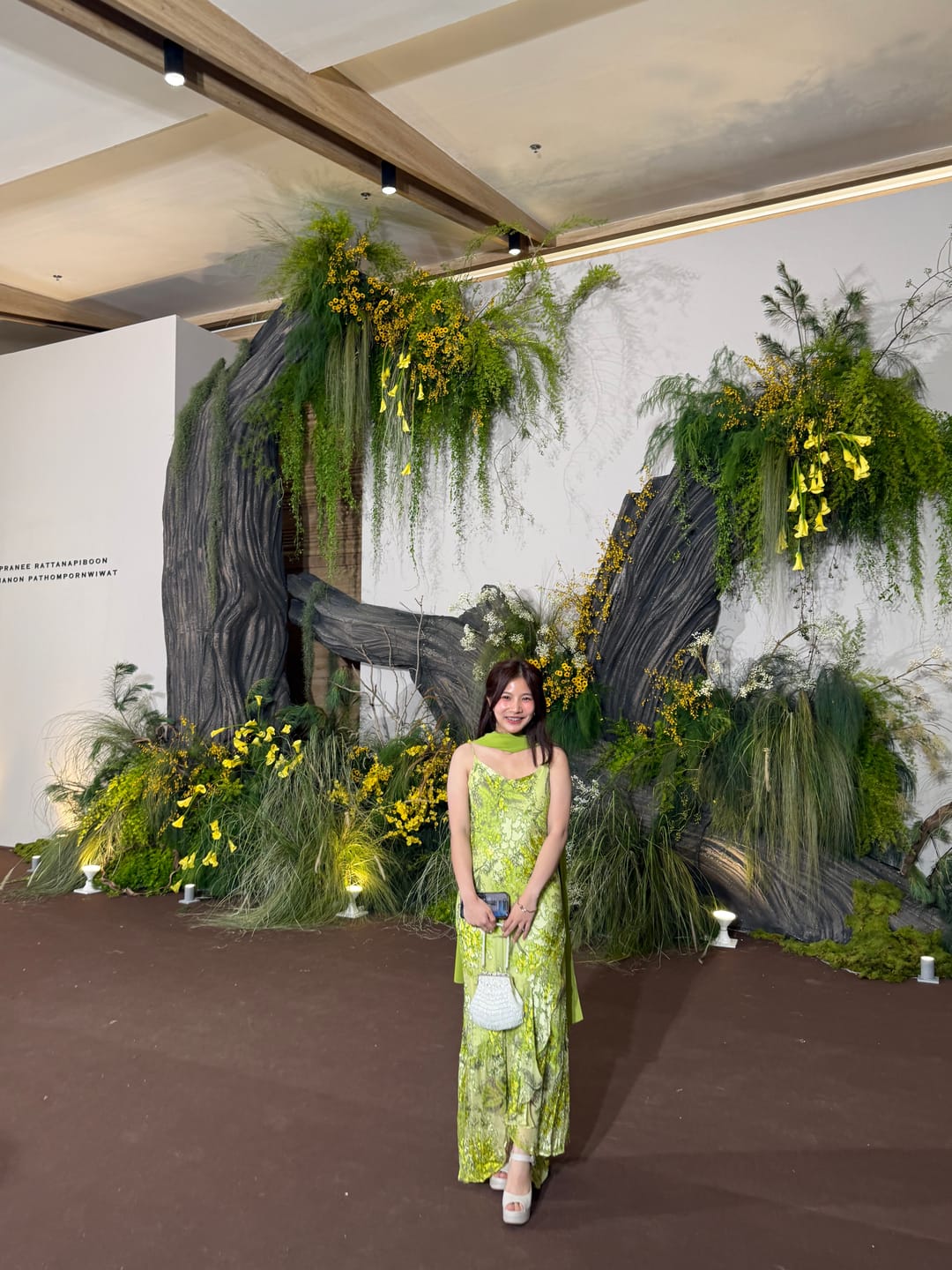 Customer photo review of V179 Vintage Spring Fern Beaded Gown (S-M)