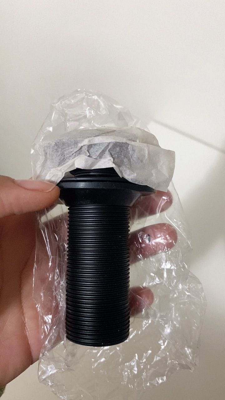 Customer photo review of Válvula Click Pia Banheiro Lavabo Ralo Cuba Preta 7/8 Inox
