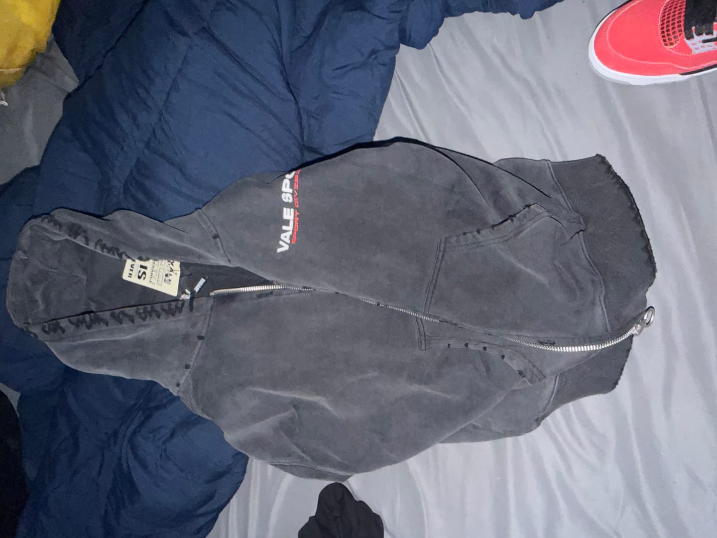 Customer photo review of Vale Forever Staple Zip Up Hoodie Faded/Black