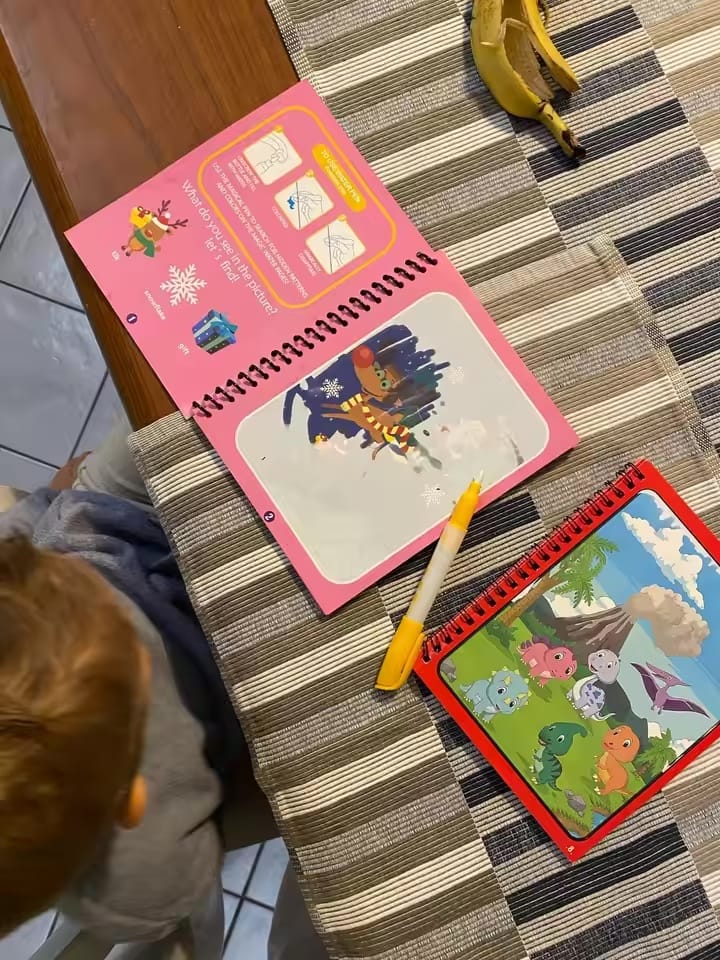 Customer photo review of AquaReveal™ – Reusable Magic Water Colouring Book