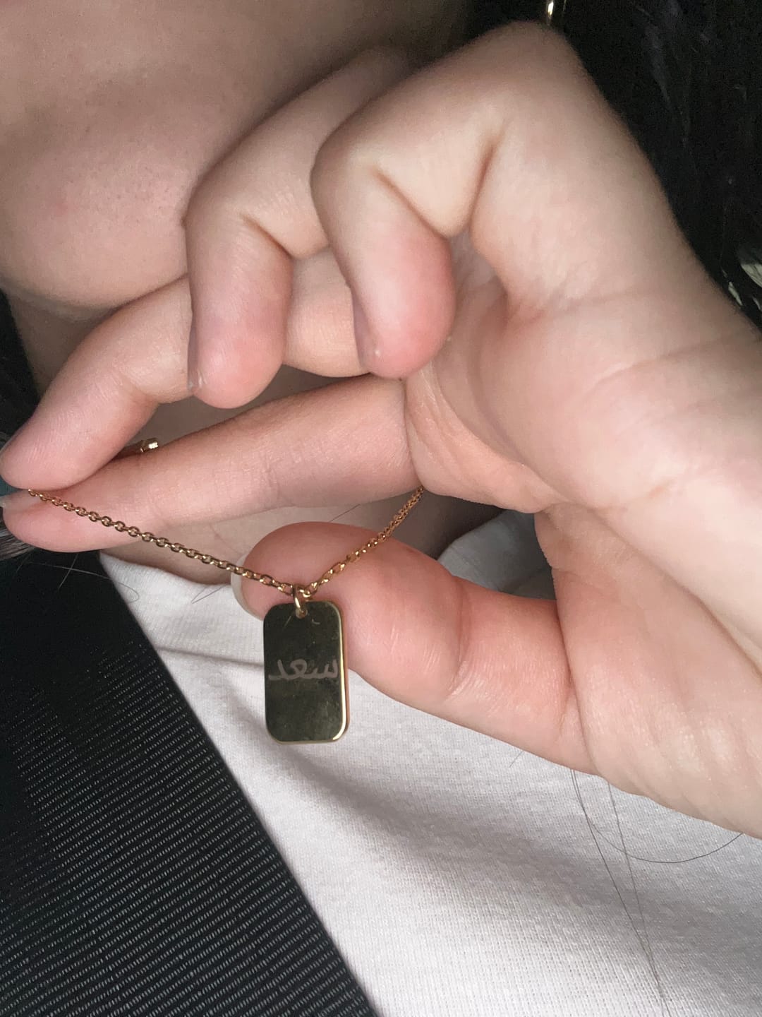 Customer photo review of Collar Placa - Personalizado