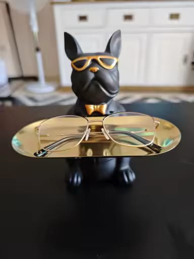 Customer photo review of Statue Décoration Intérieure Bouledogue – Figurine Design avec Plateau Vide-Poches