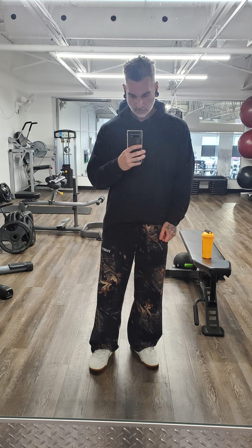Customer photo review of 2094 - Tree Camo Collection - No Cuff Sweats