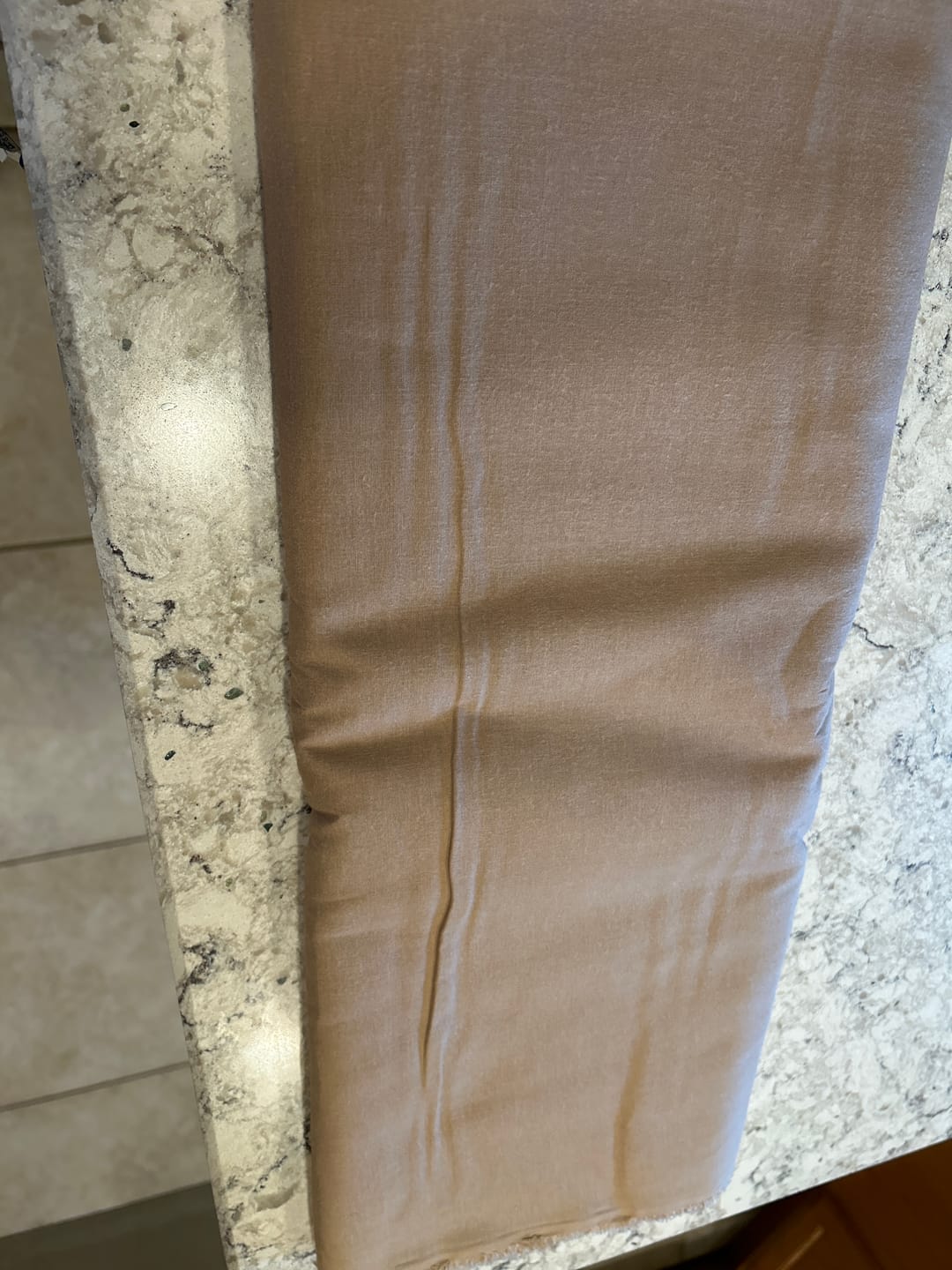 Customer photo review of $35 Whole 7 Yard Bolt Solid Tan Sew Classics Solids