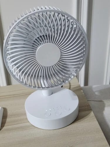 Customer photo review of 3600mAh USB Rechargeable Desk Fan with Four Speeds