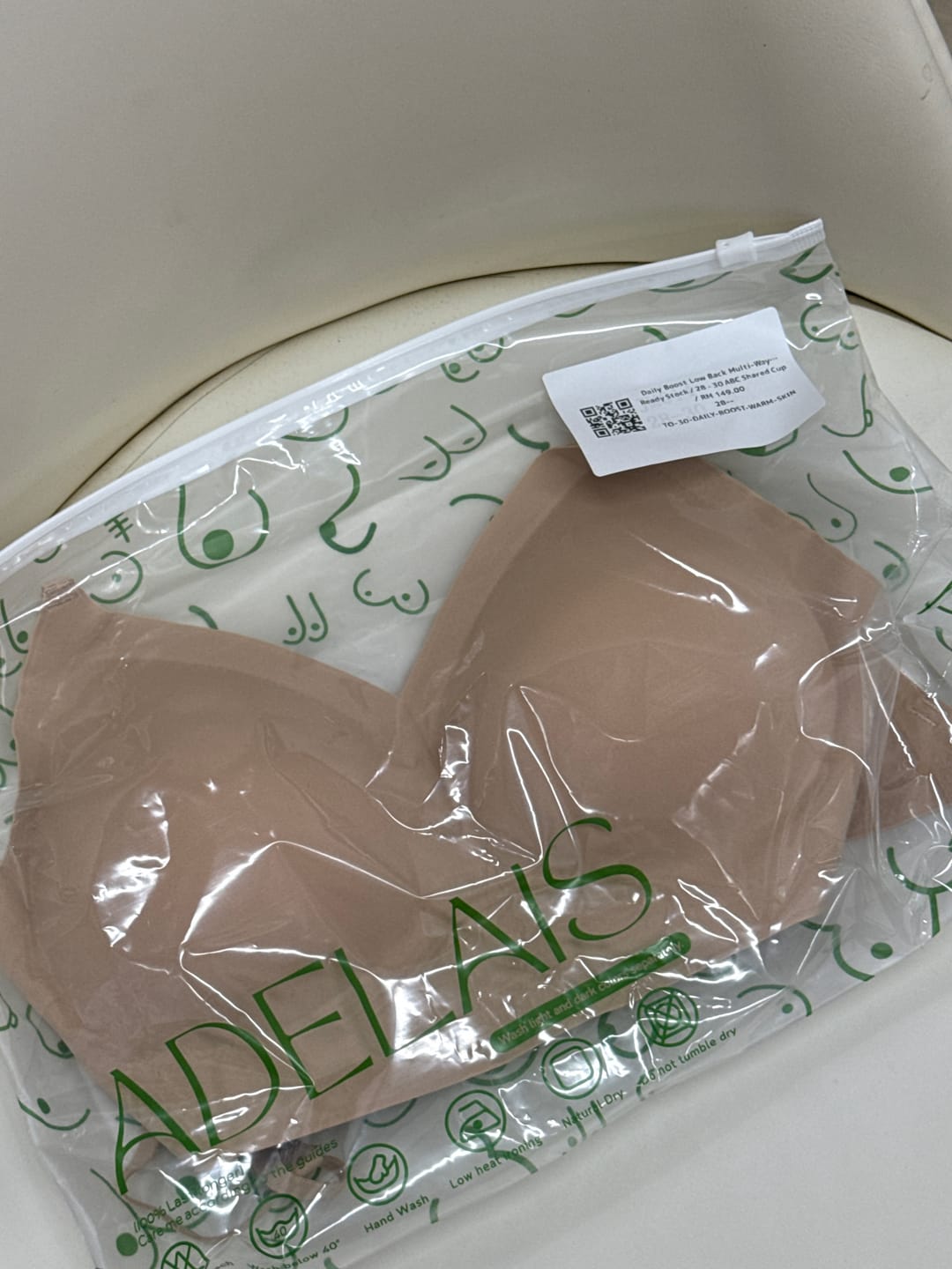 Customer photo review of Daily Boost Low Back Multi-Way Push Up Bra In Warm Skin