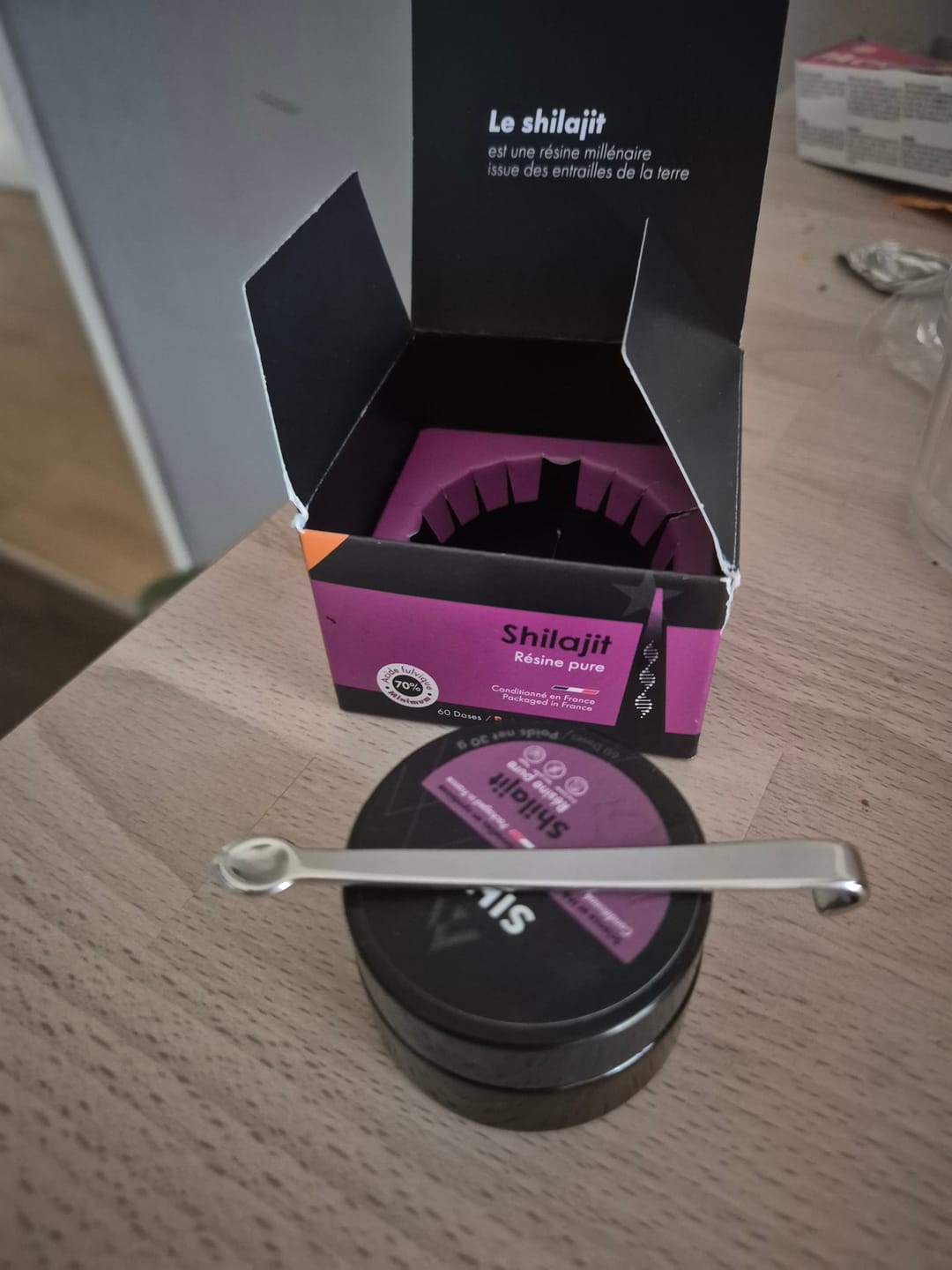 Customer photo review of Résine de Shilajit : Pure 100% - 30g - 2 mois