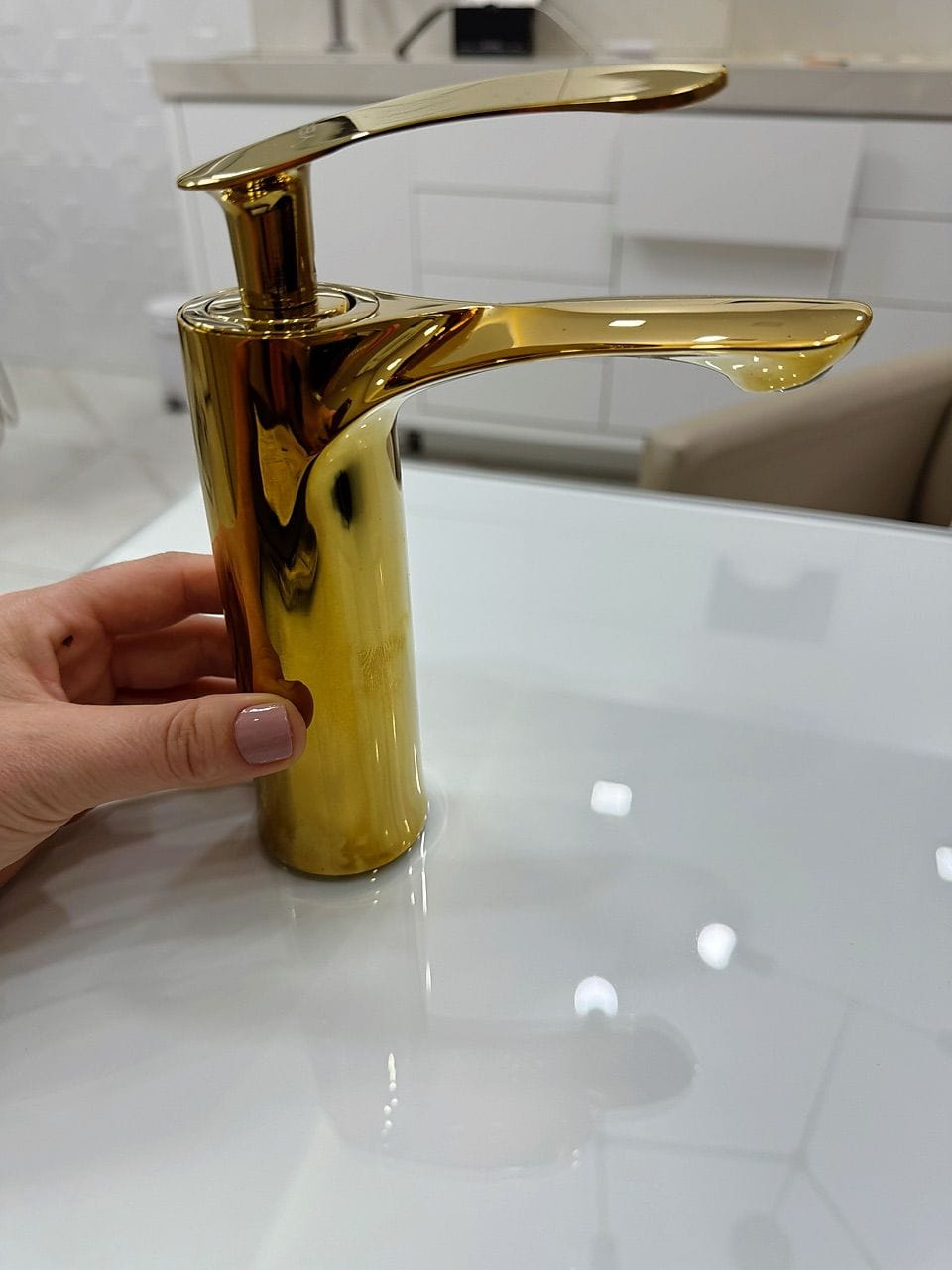 Customer photo review of Torneira Para Banheiro Gourmet Monocomando Aqua Lux