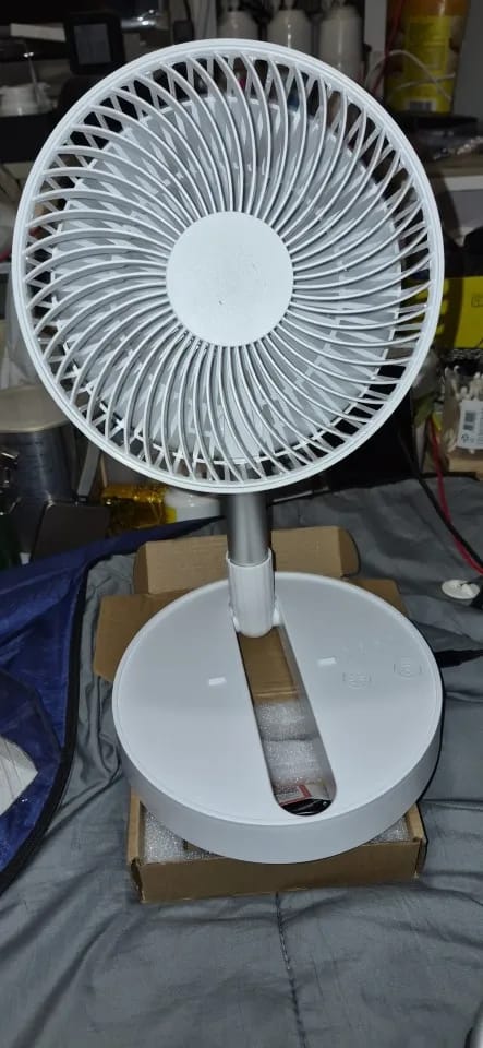 Customer photo review of Foldable USB Rechargeable Fan with Four Speeds and Timer