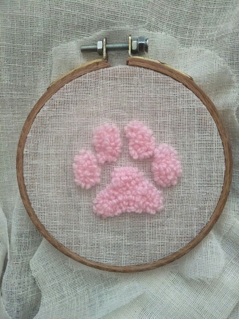 Customer photo review of Guía Bordado Ruso (Punch Needle) desde cero + 5 regalos