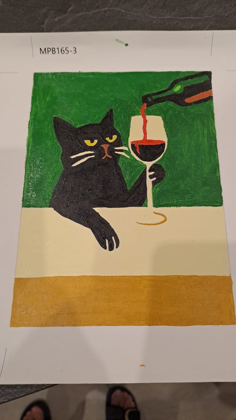 Customer photo review of 6 Mini Paintings - Crazy Cat Set