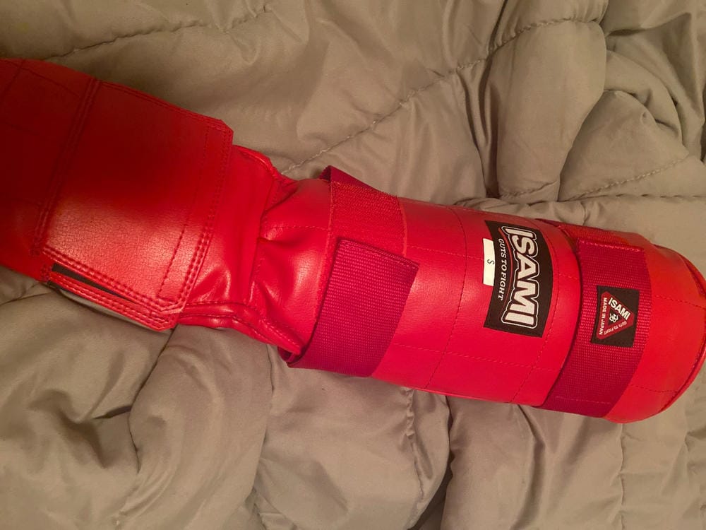 Customer photo review of Kickboxing Shin Guards