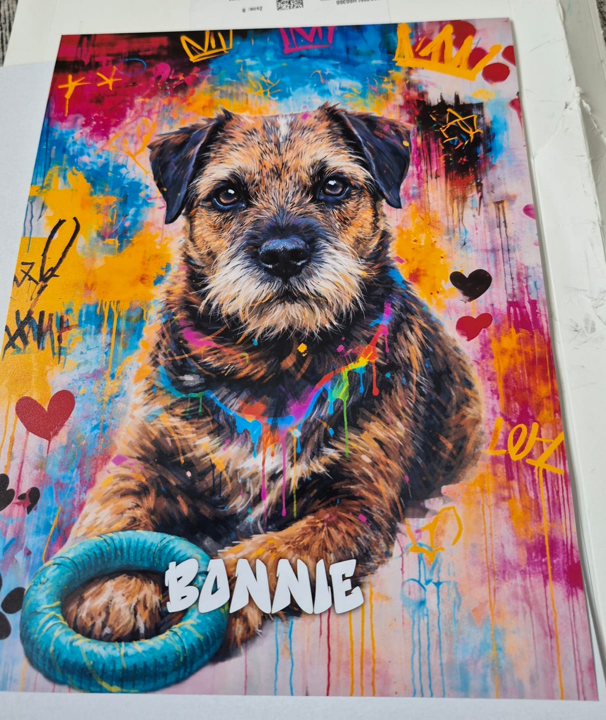 Customer photo review of Graffiti -  Personalised Poster