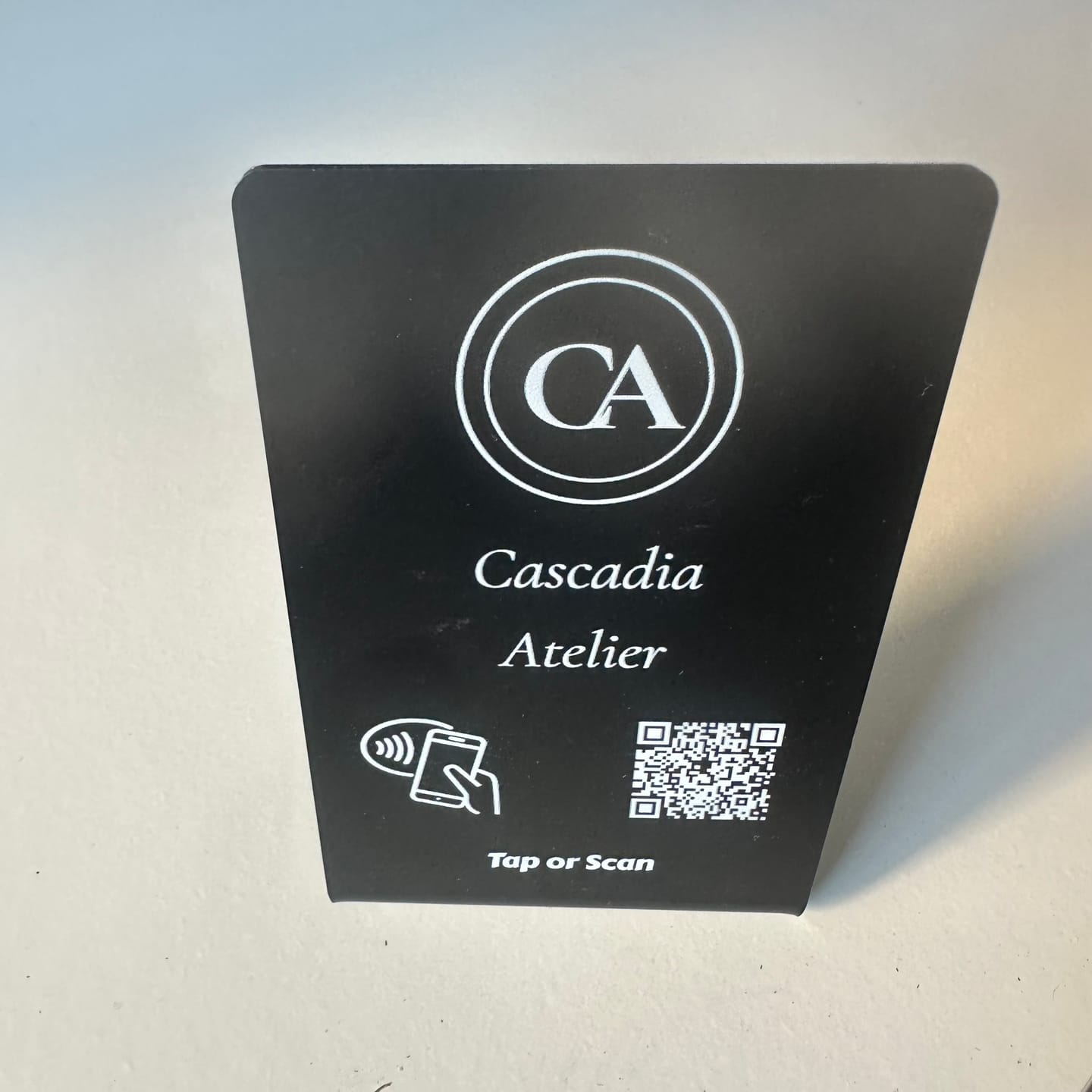 Customer photo review of Metal Smart Business Card