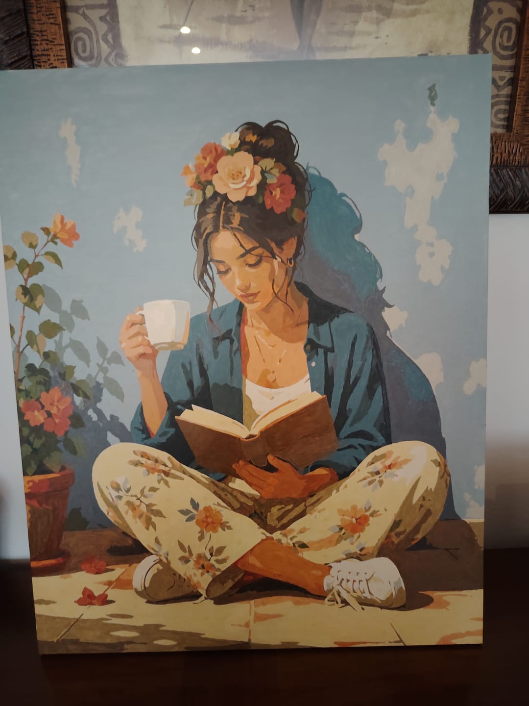 Customer photo review of Floral Escape | Paint by Number
