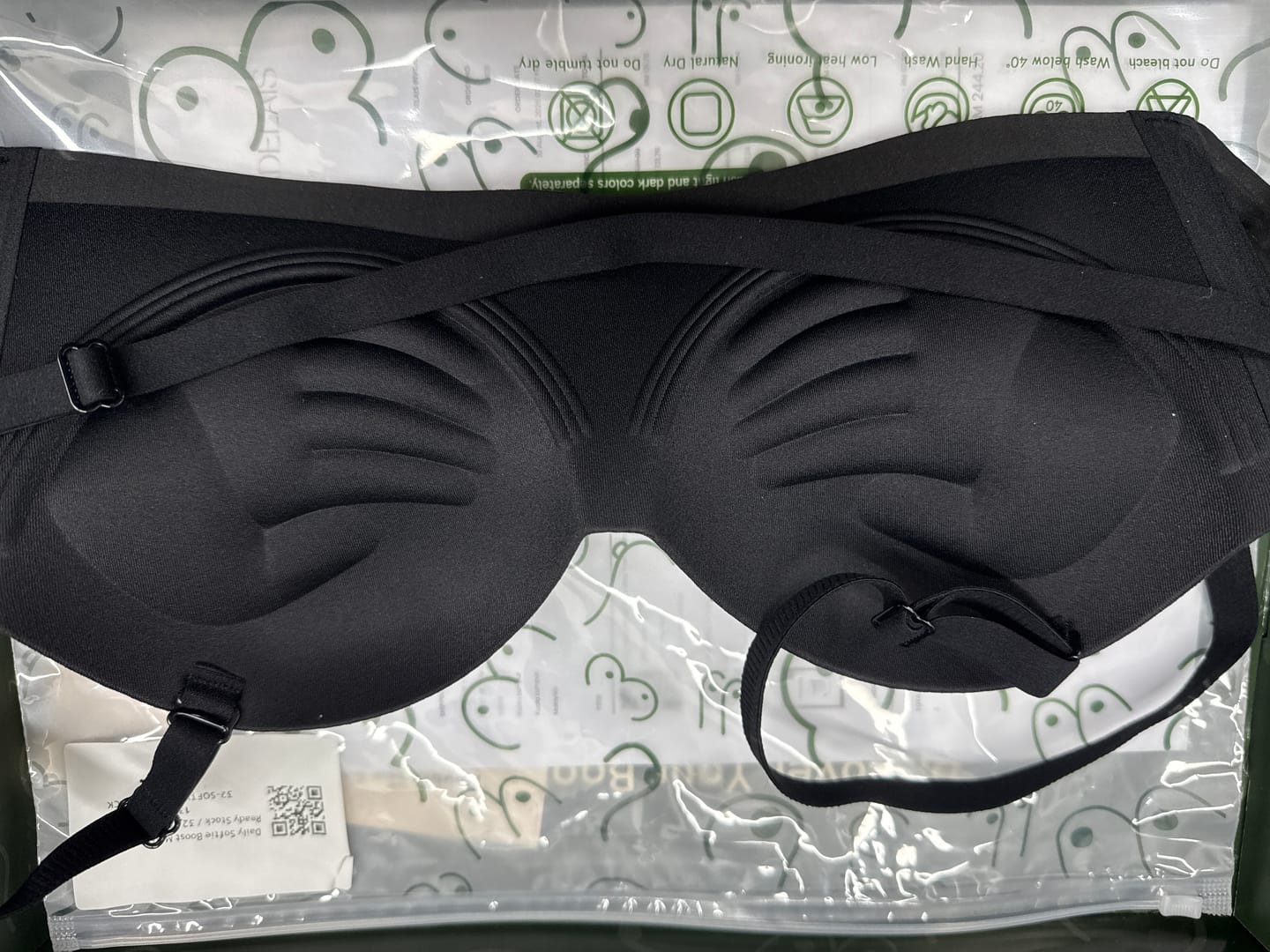 Customer photo review of Daily Softie Boost Multi-Way Push Up Bra In Black - Size 32AB-38AB