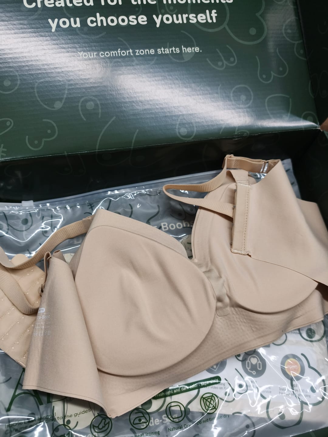 Customer photo review of Ultra Boost Seamless Push Up Bra In Soft Skin