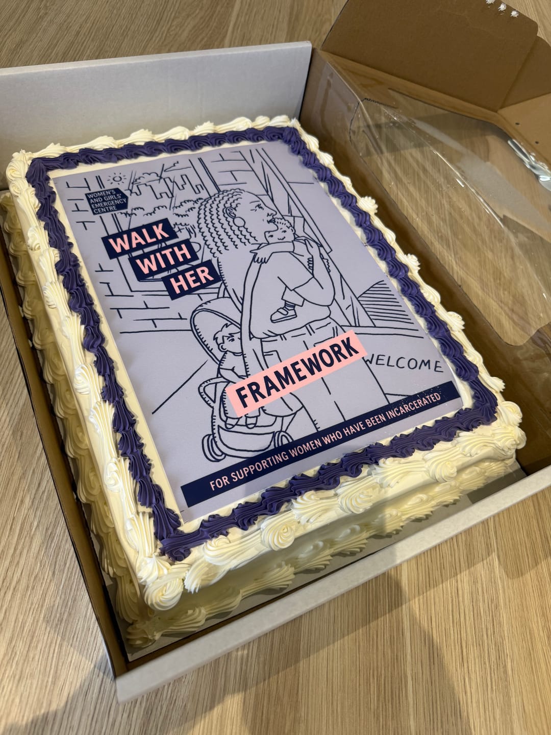 Customer photo review of A3 Rectangle Custom Edible Icing Image