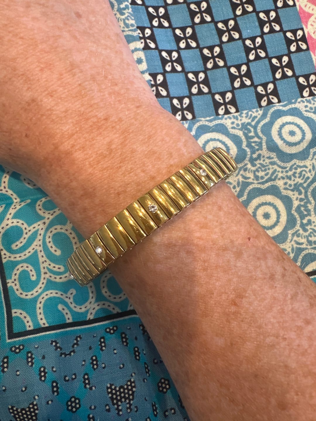 Customer photo review of The Luxe Link Bracelet - Dainty Crystals
