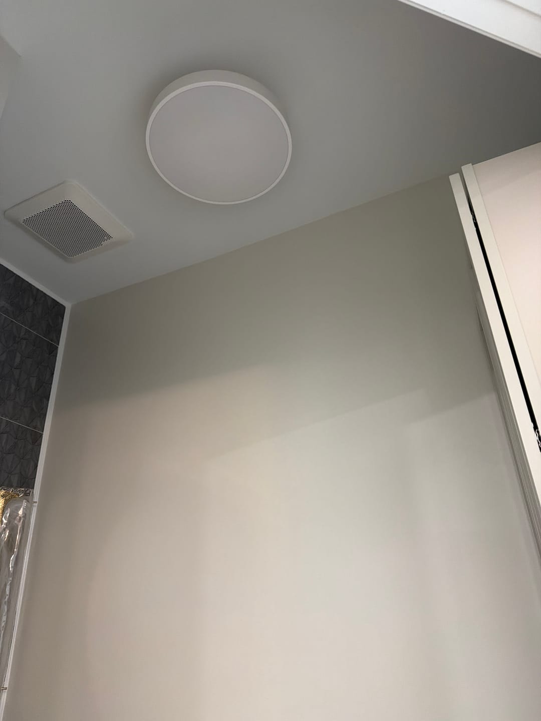 Customer photo review of Scandinavian Brass White Round Dimmable LED Semi Flush Light