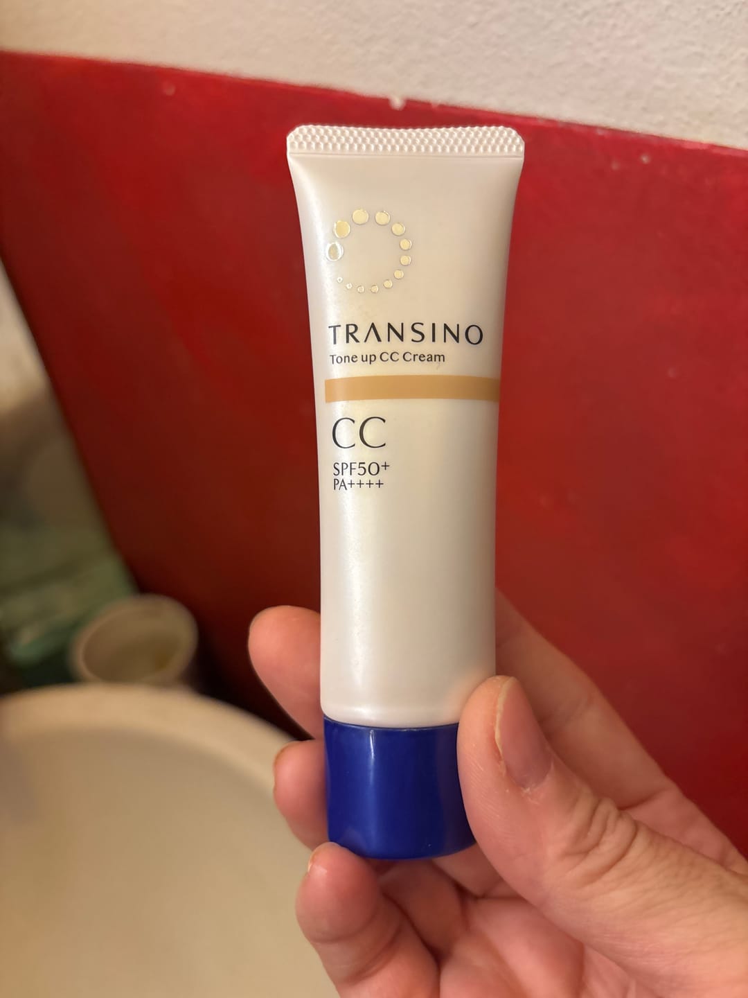 Customer photo review of Transino Tone Up CC Cream UV SPF50+/PA++++ 30g (Various Shades)