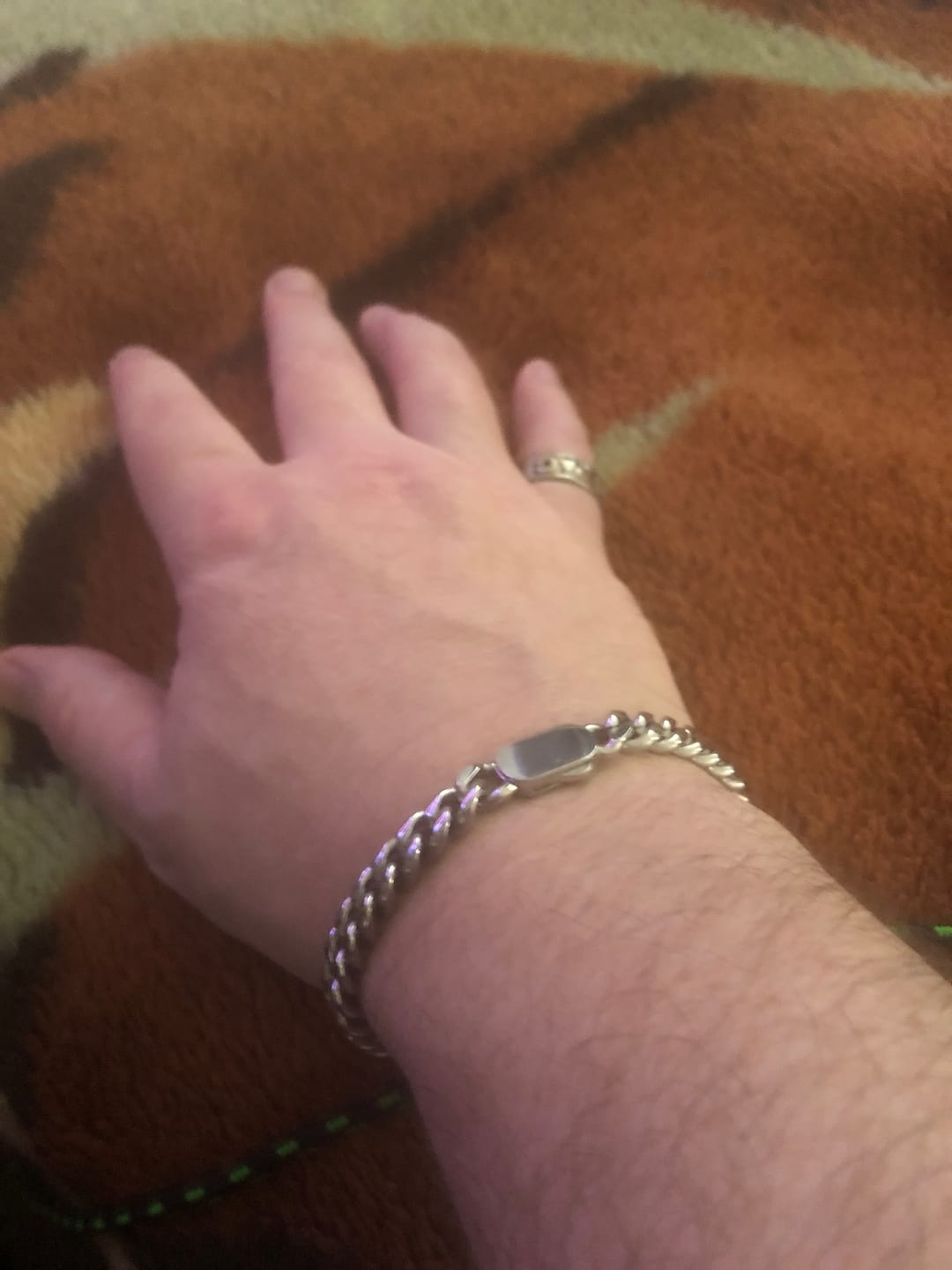 Customer photo review of Cuban Chain (White Gold) 8mm Set