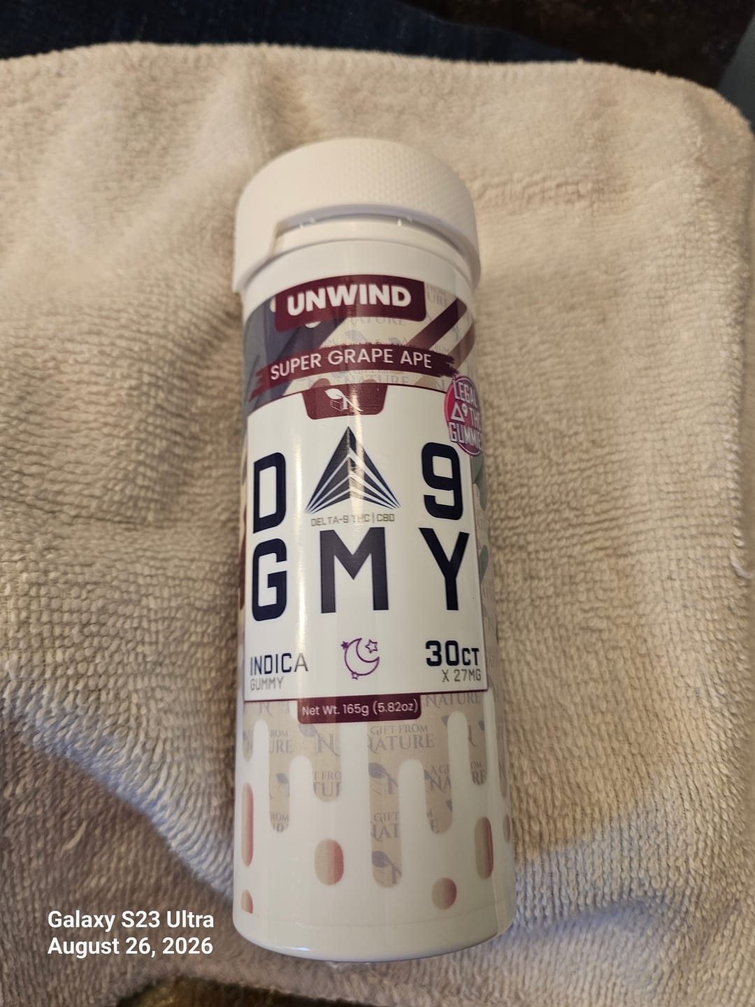 Customer photo review of DELTA 9 GUMMIES - 30CT Super Grape Ape 810mg (15mg ea.) – INDICA