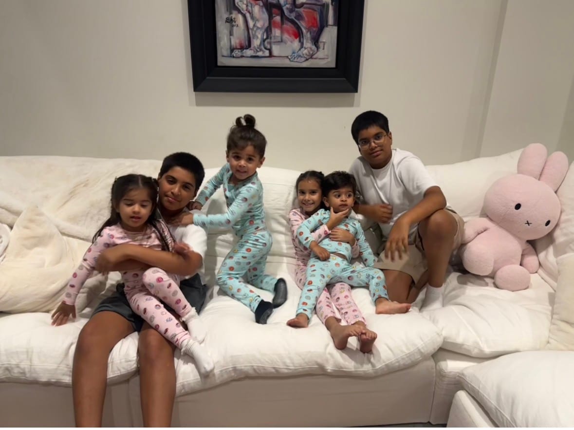 Customer photo review of Blue Space Donut Bamboo Kids Pajamas