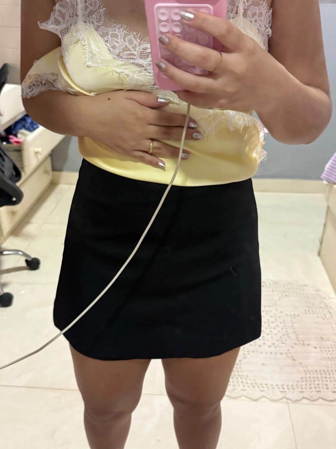 Customer photo review of Tailored High-Waisted Skort