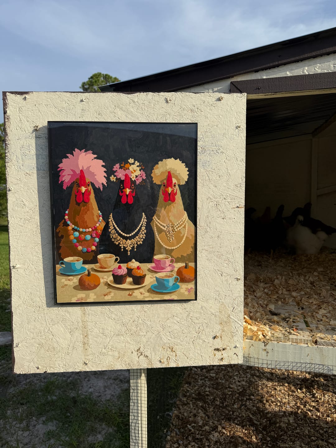 Customer photo review of Fancy Chickens Society | Paint by Number