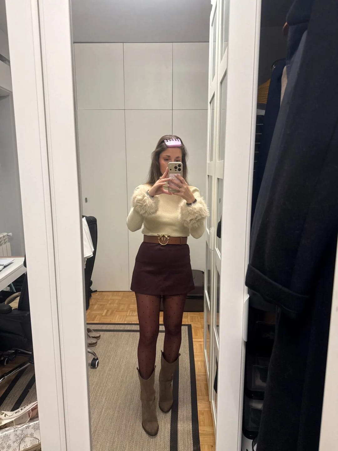 Customer photo review of Tailored High-Waisted Skort