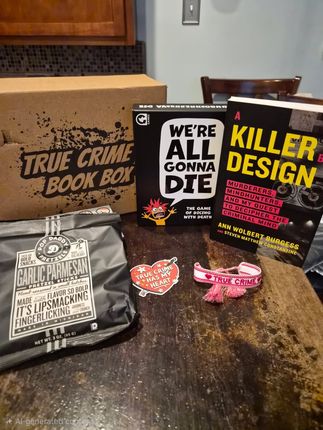 Customer photo review of Bi-monthly True Crime Book Box