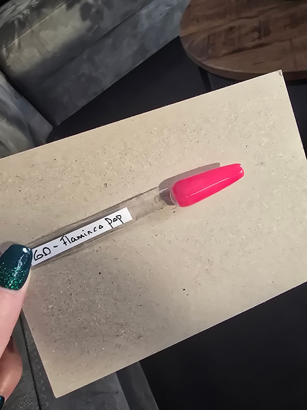 Customer photo review of Flamingo Pop Dipping Powder