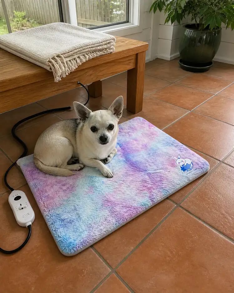 Customer photo review of CozyGlow Adjustable Pet Heating Pad