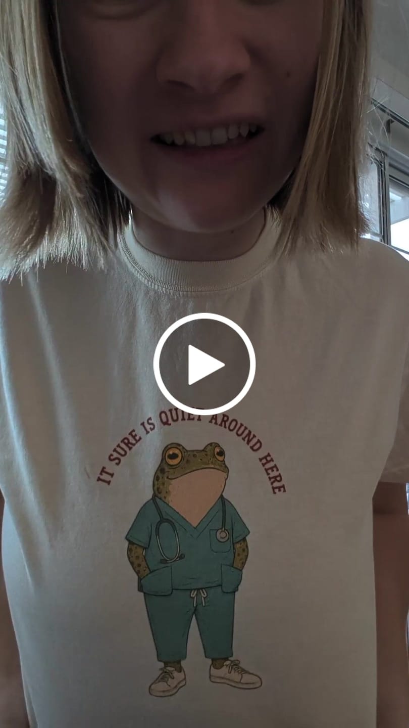Customer video review of It Sure Is Quiet Around Here Frog T-shirt