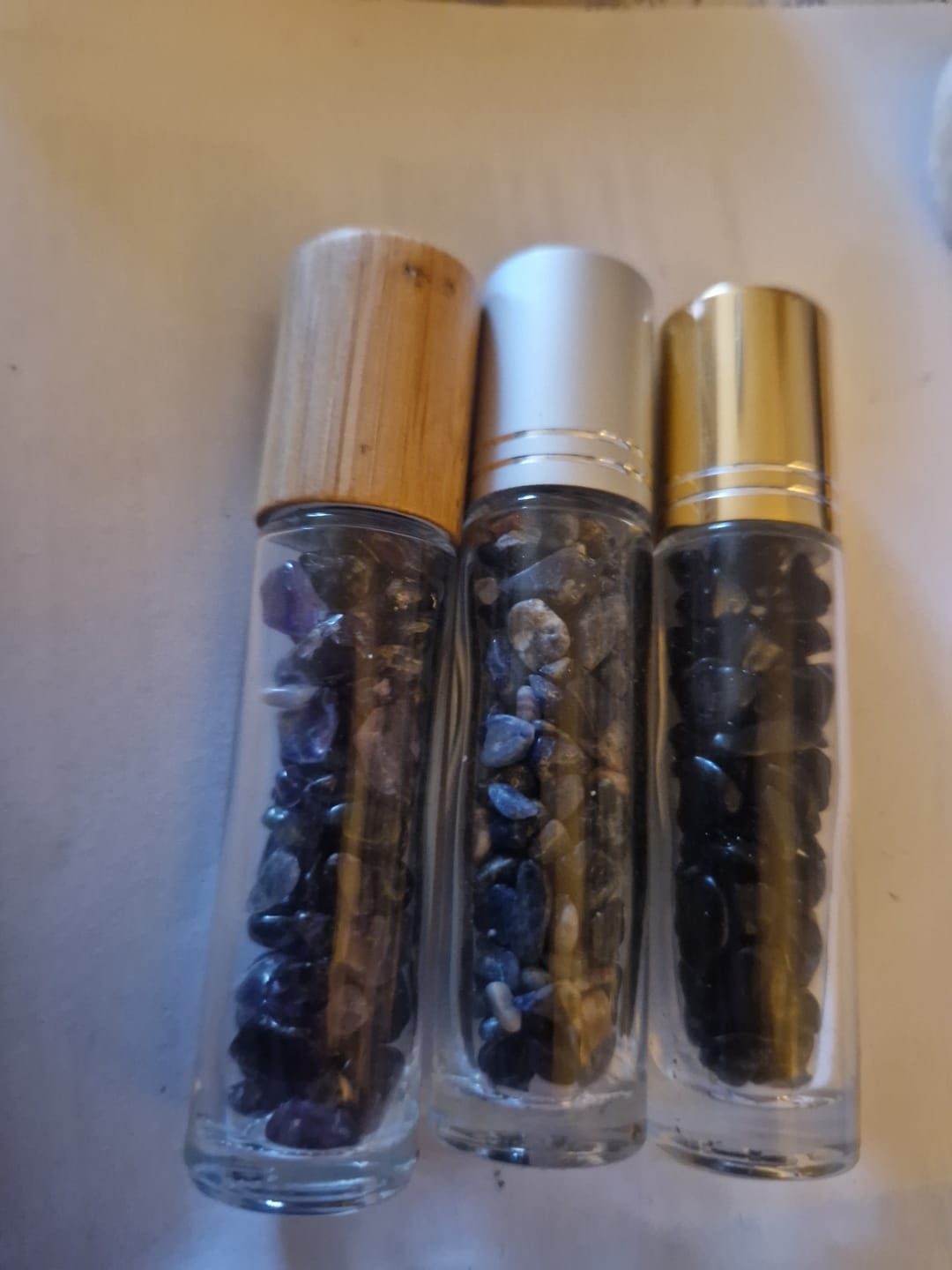 Customer photo review of Olivenorma Kristall Roll-On Ätherisches Öl Flasche Edelsteindekoration
