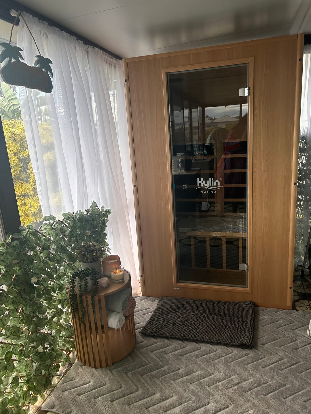 Customer photo review of Kylin Low EMF Modern Carbon Far Infrared Sauna 2 person - K8201